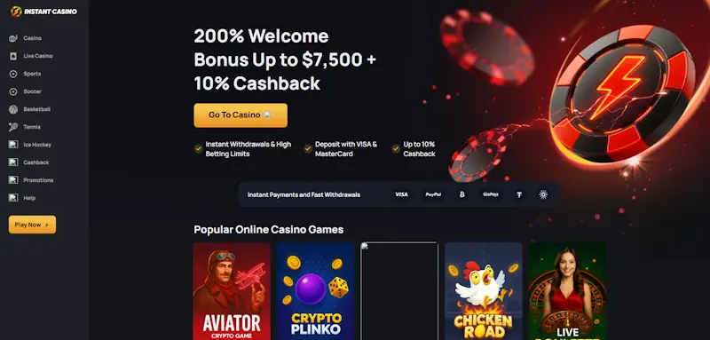 Instant Casino Screenshot