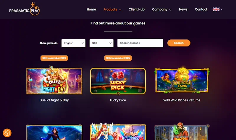 Pragmatic Play Games Screenshot