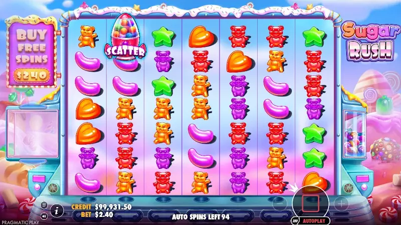 Sugar Rush Slot Visuals Screenshot