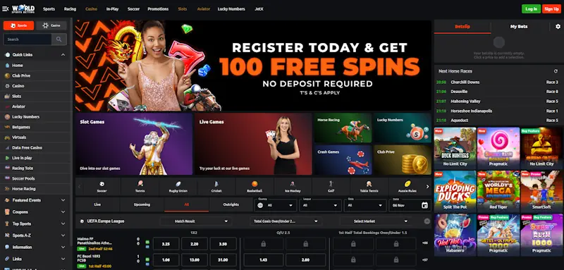 World Sports Betting Screenshot