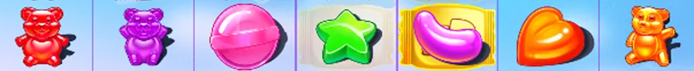 Sugar Rush Slot Symbols Banner