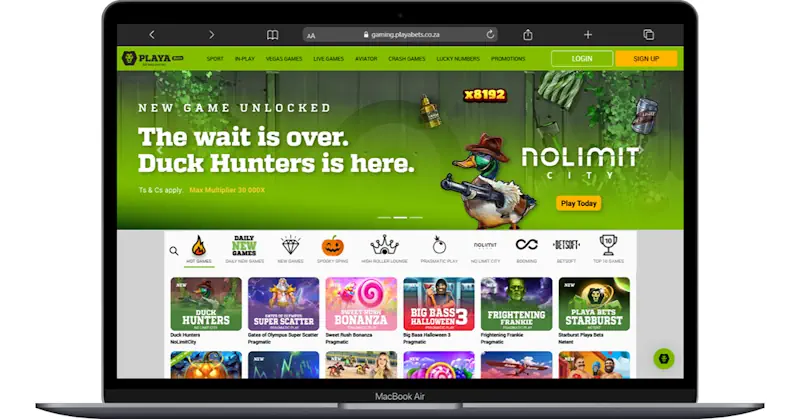 PlayaBets Casino Desktop Screenshot