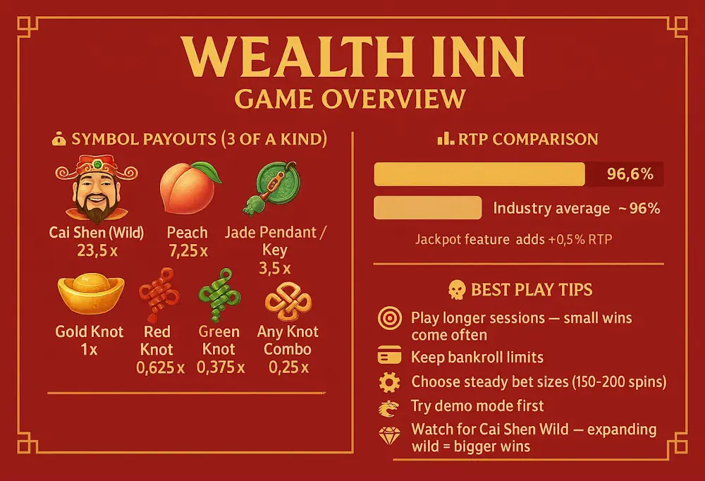 Wealth Inn Slot Game Overview Infographic