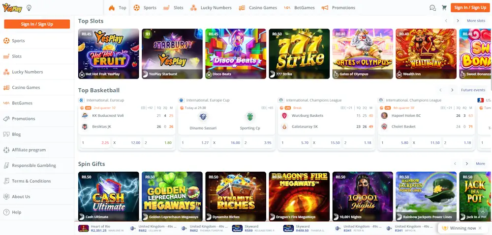 Legal Casino YesPlay Screenshot