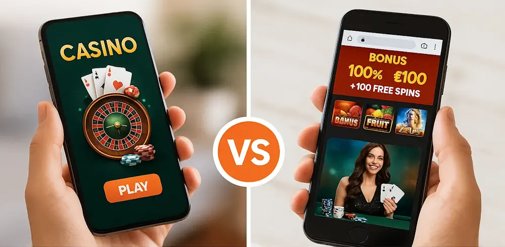 Mobile Casino Apps vs. Browser Play Banner