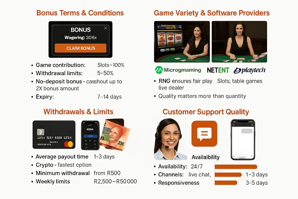 How to Choose the Best ZAR Casino Infographic