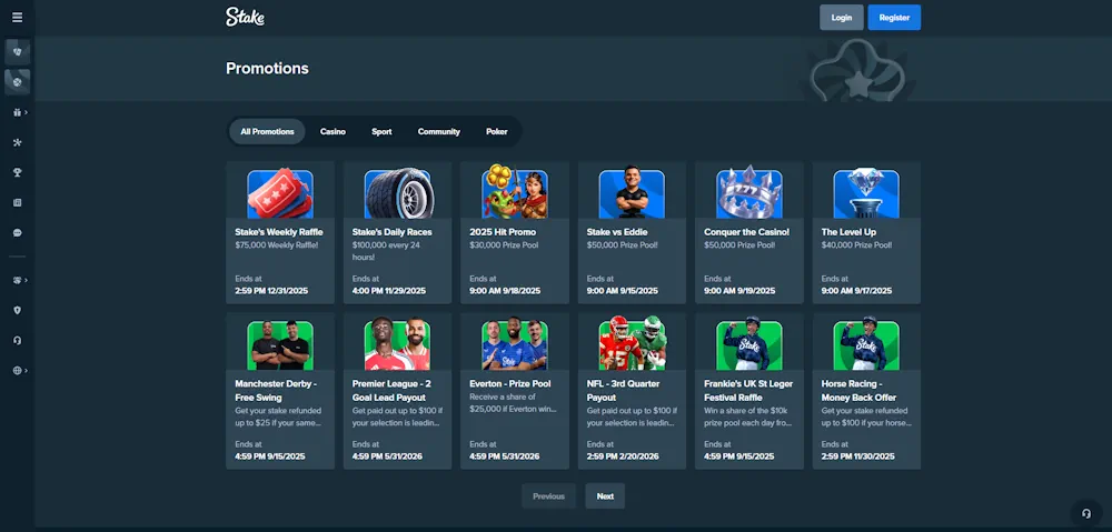 Stake Bonuses and promotions for SA players Screenshot