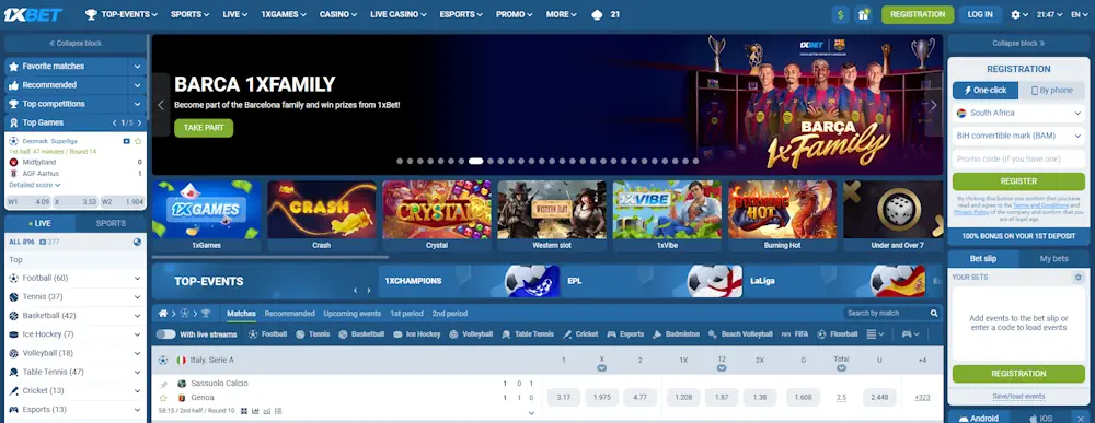 1xBet Screenshot