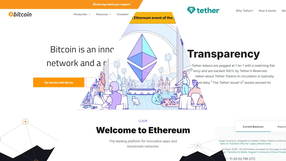 Deposit methods Cryptocurrency (Bitcoin, Ethereum, USDT) Banner