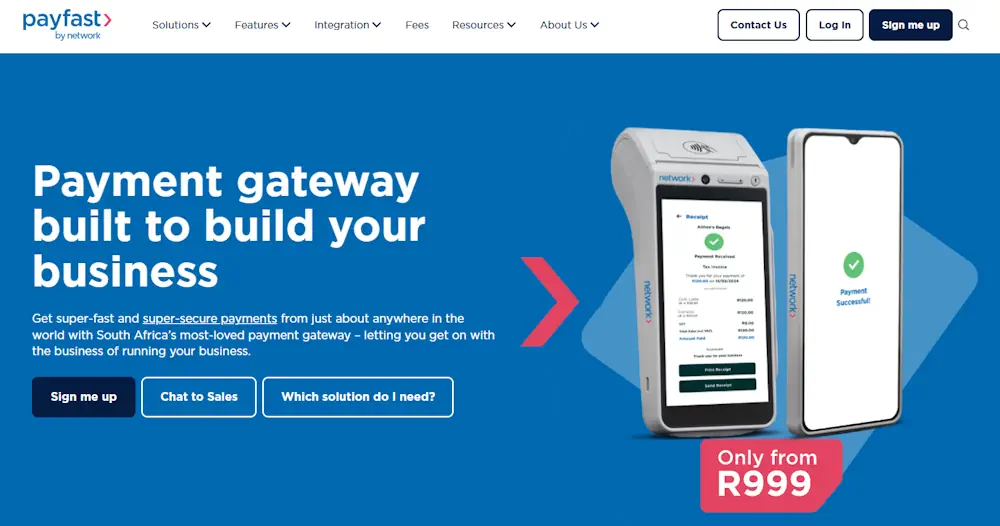 Deposit methods Payfast Screenshot