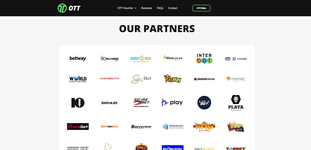 OTT Vouchers Partners Screenshot