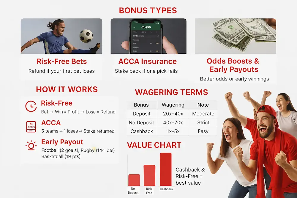 Bonuses & Promotions for Fantasy Sports Fans Infographic