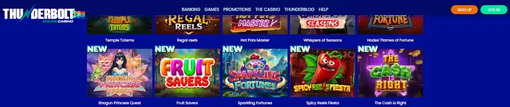 Thunderbolt games Screenshot