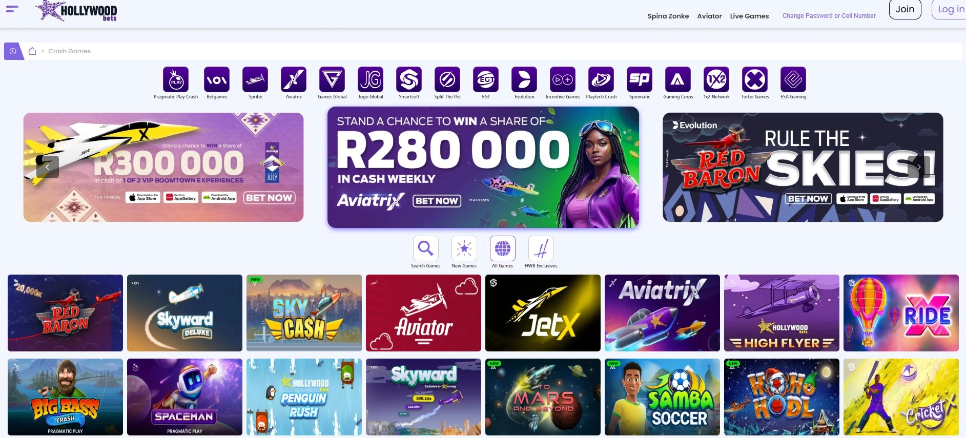 Hollywoodbets crash games Screenshot