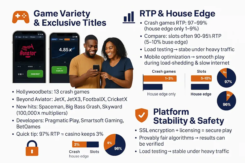 Key Features to Look for in South African Crash Game Casinos Infographic