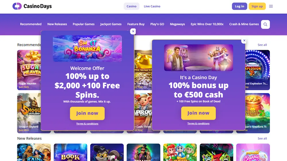 CasinoDays Casino Banner