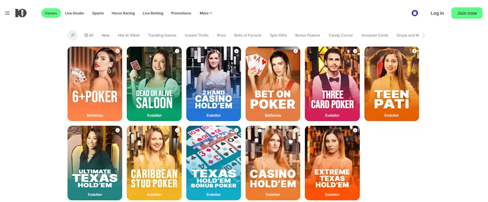 10bet video-poker Screenshot