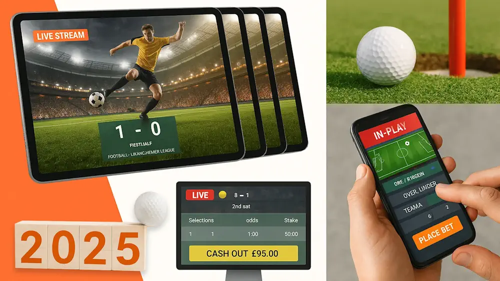Golf Live Betting & Streaming Experience Banner