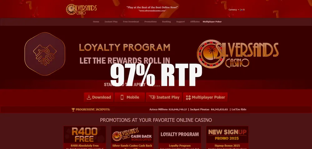 SilverSands Casino (97% RTP) Banner