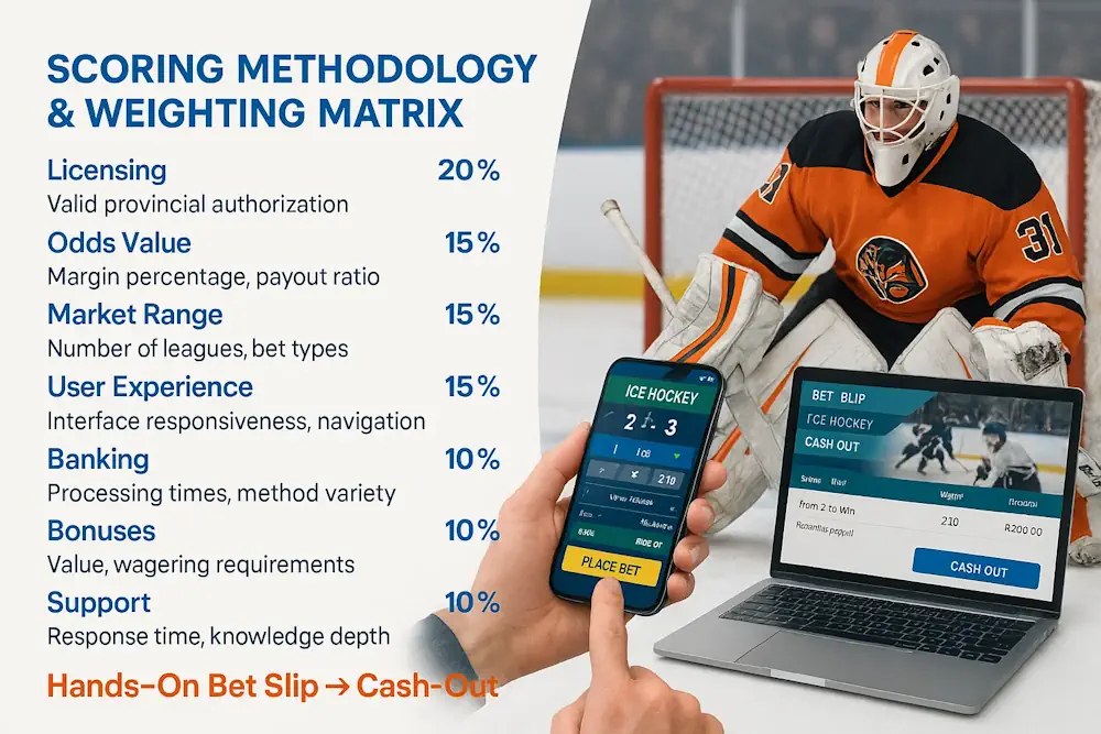 How We Tested & Ranked Ice Hockey Bookmakers in SA Banner