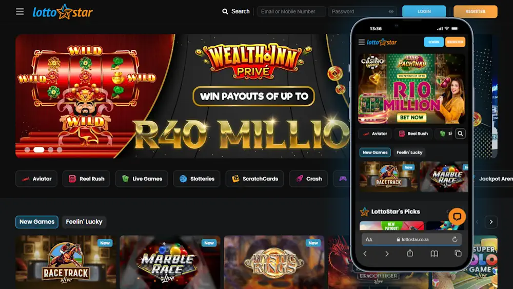 LottoStar hockey Desktop and Mobile View Banner