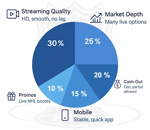 NHL hockey/nhl Pie Chart of Scoring Matrix & Weightings Banner