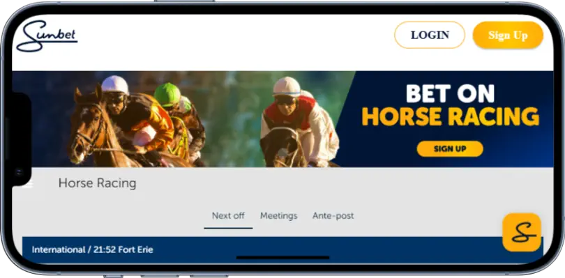 Sunbet horse-racing Mobile Screenshot