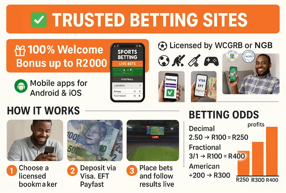 Where to Bet and how does Sports Betting Work Infographic