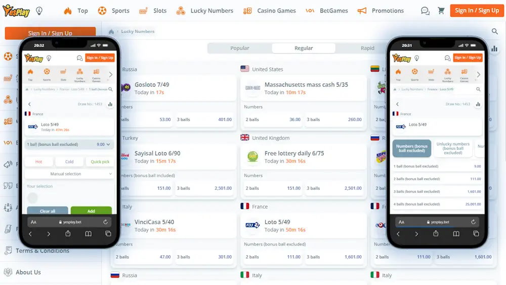 Lucky numbers Screenshots Banner