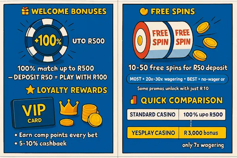 50R Minimum Deposit Maximizing Bonuses Infographic