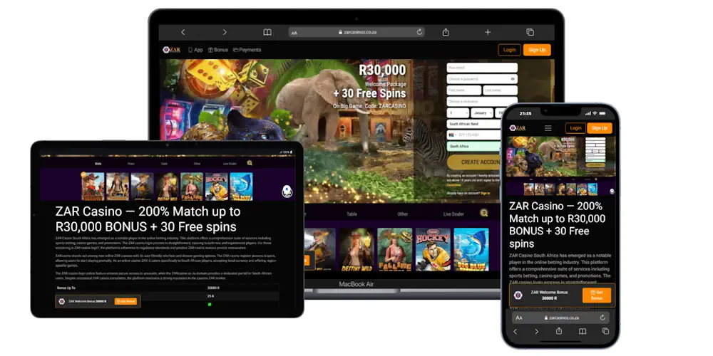 Zar casino Overview Banner