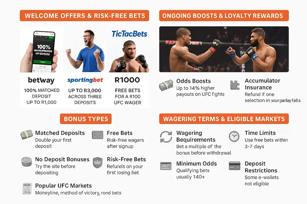 MMA Bonuses & Promotions for UFC Bettors Infographic