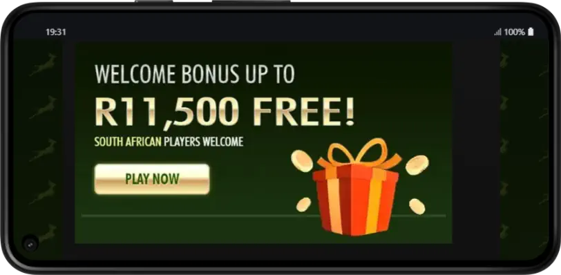 Springbok mobile android Welcome Bonus Screenshot