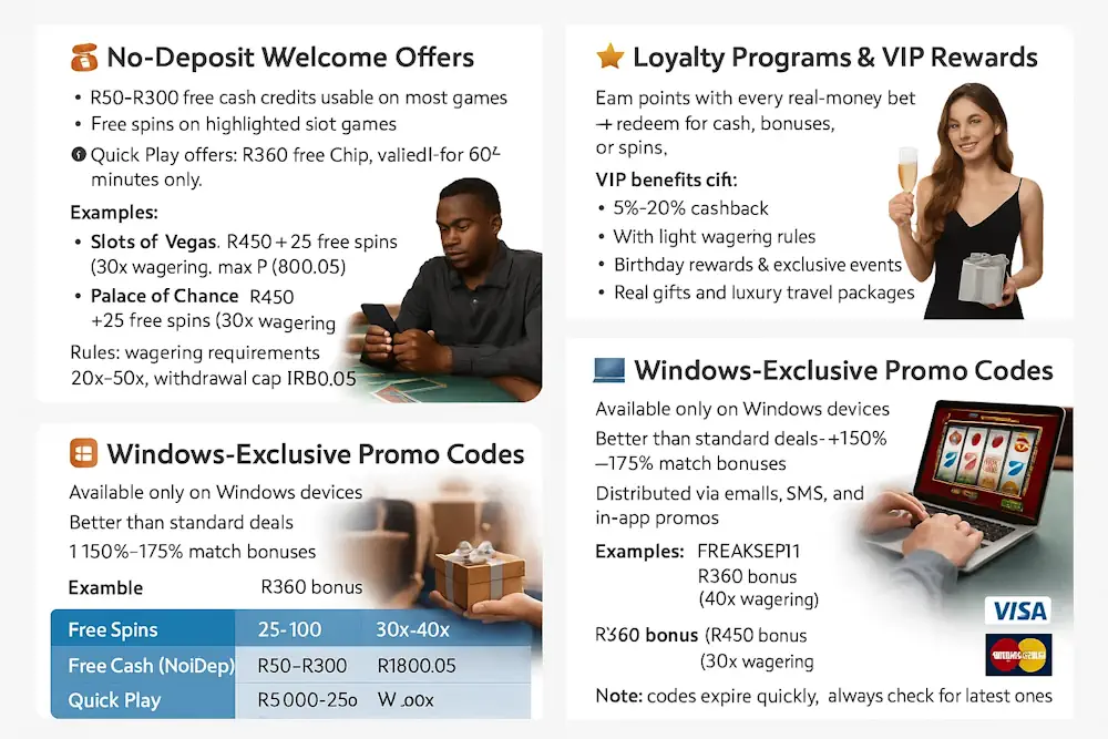 Best Casino Bonuses for Windows Users in South Africa Infographic