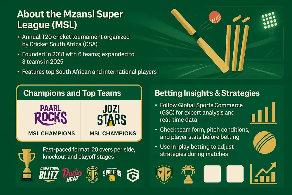 Mzansi Super League History Infographic