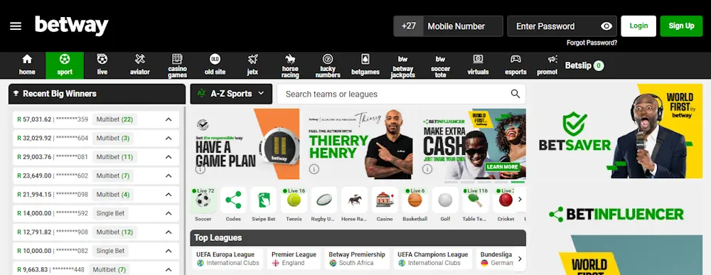 Betway Sport Screenshot