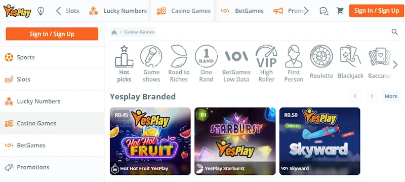YesPlay Games Screenshot