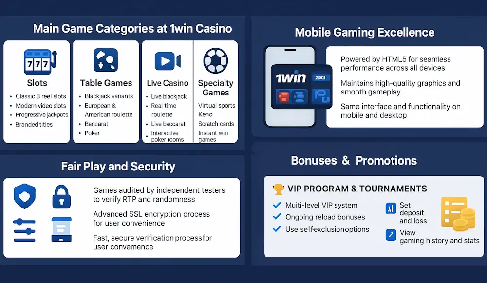 1win Games Infographic