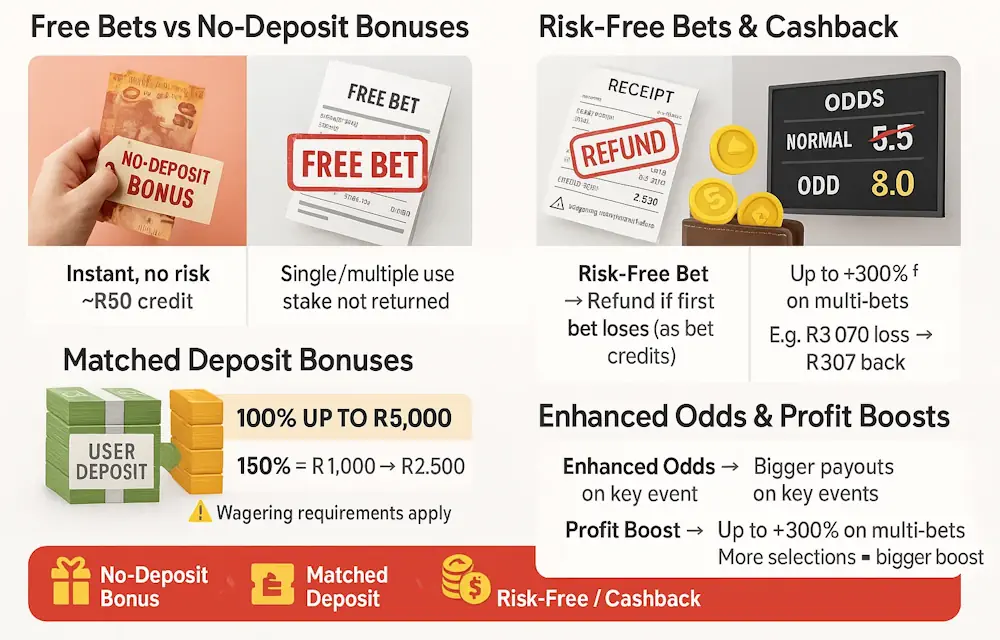 Different Types of Betting Bonuses Explained Infographic