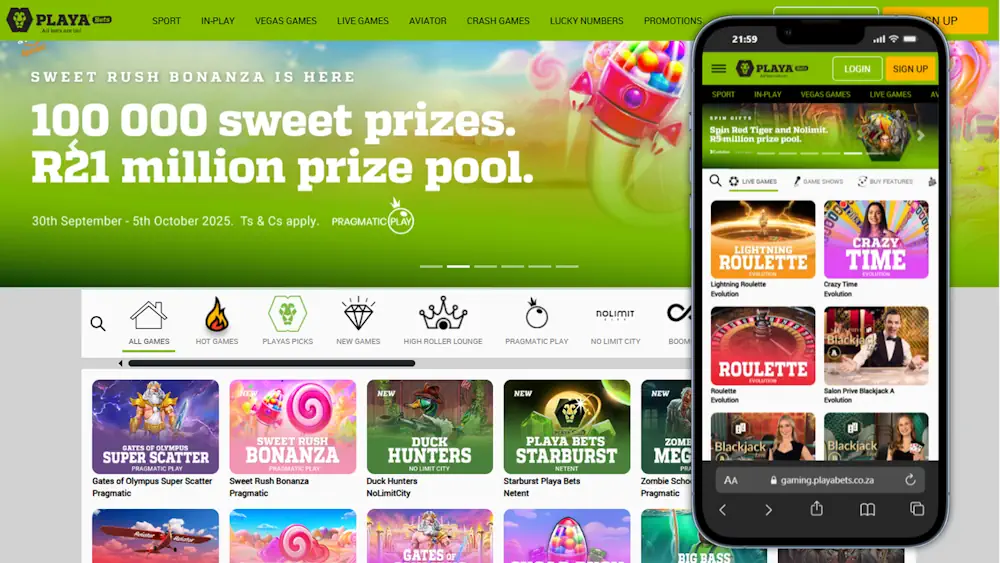 Playabets Casino Games and mobile Screenshots