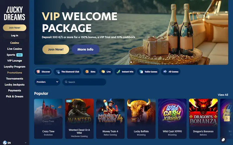 Lucky Dreams Games Screenshot