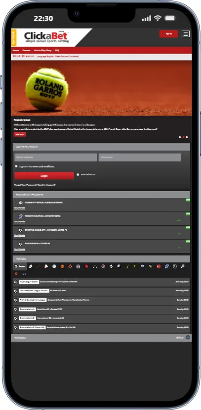 ClickaBet Design Mobile Screenshot