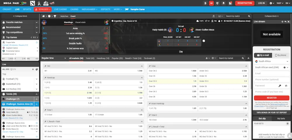 Megapari tennis Screenshot