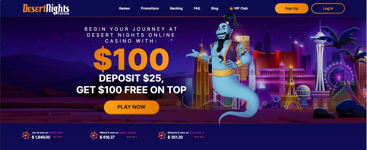 Desert Nights Casino Screenshot