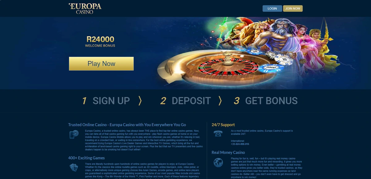 Europa Casino Screenshot