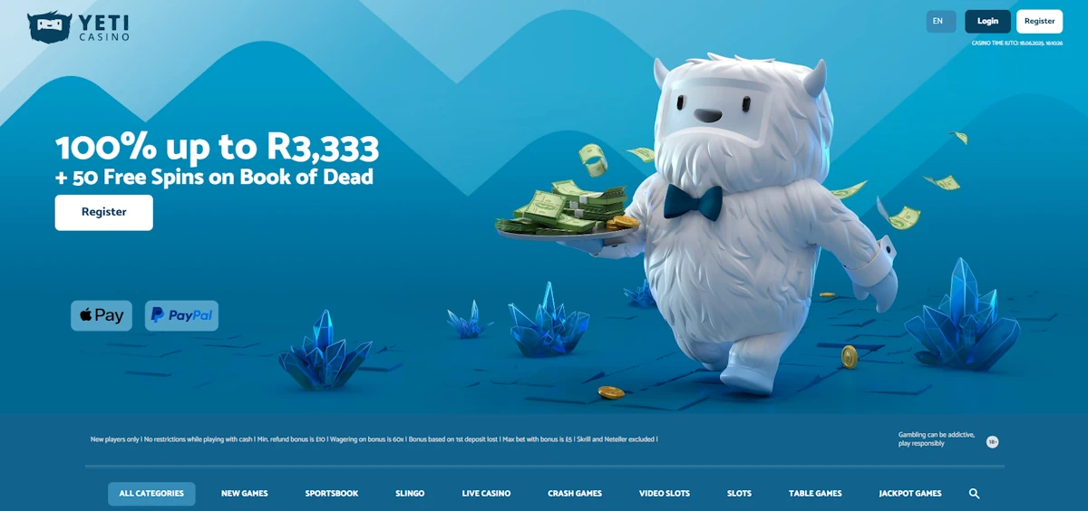 Yeti Casino Screenshot