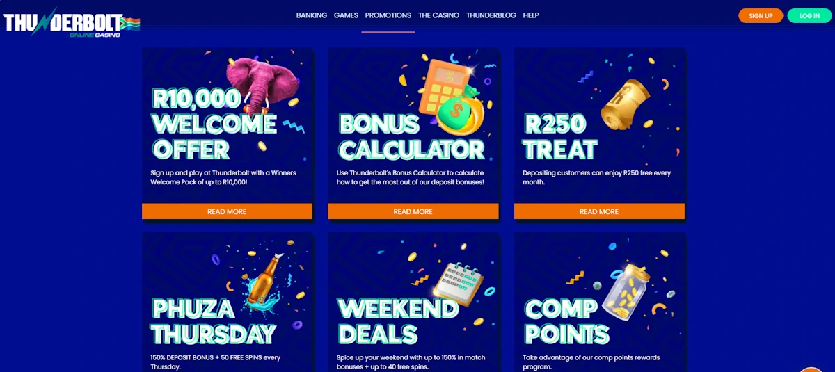 Thunderbolt Casino Screenshot