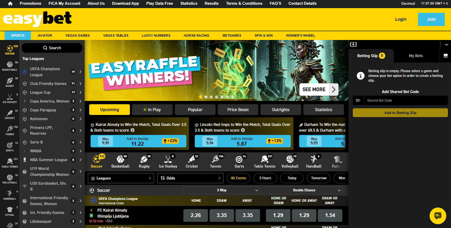 Easybet Home Page