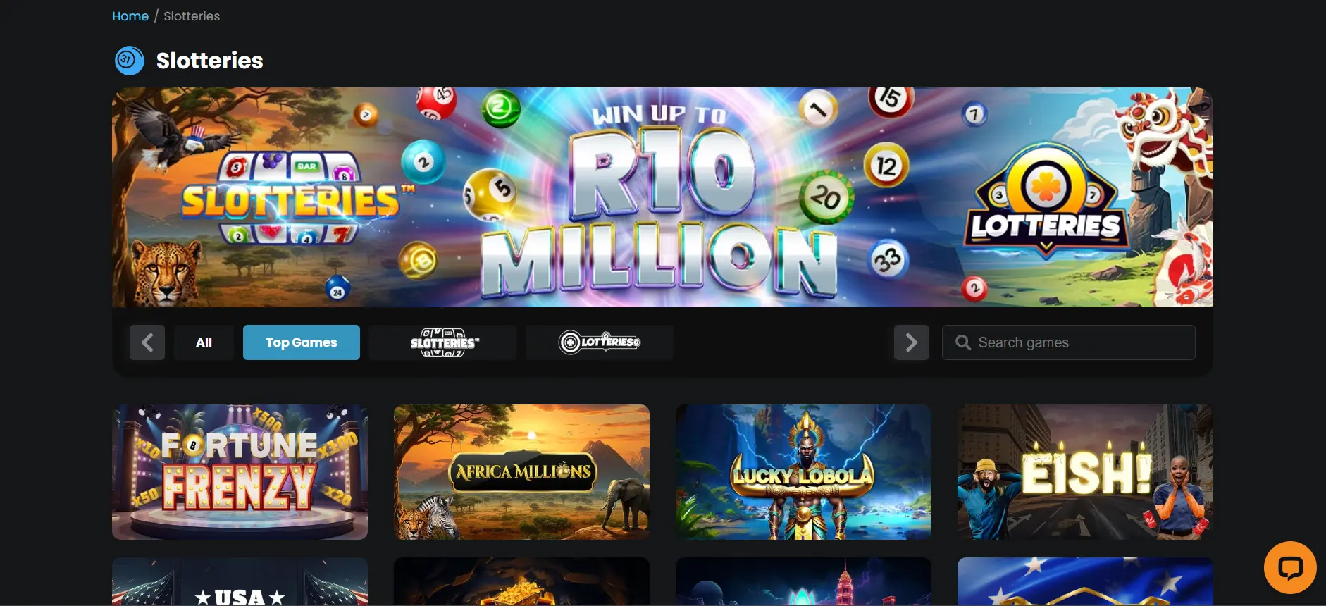 Lottostar Games Page